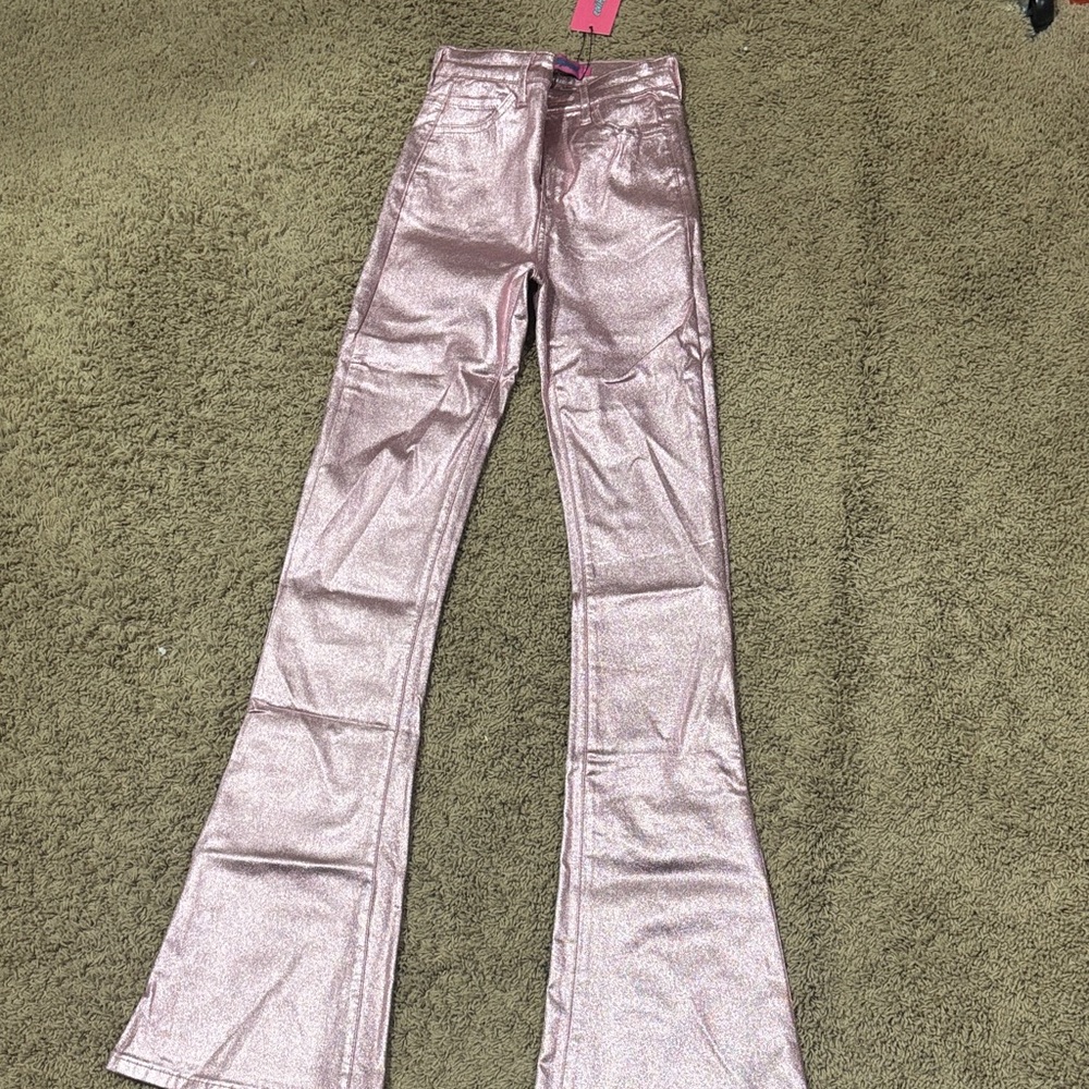Edikted Pink Flare Pants
